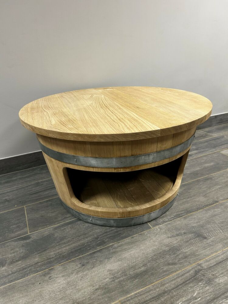 Table basse tonneau avec ouverture frontale